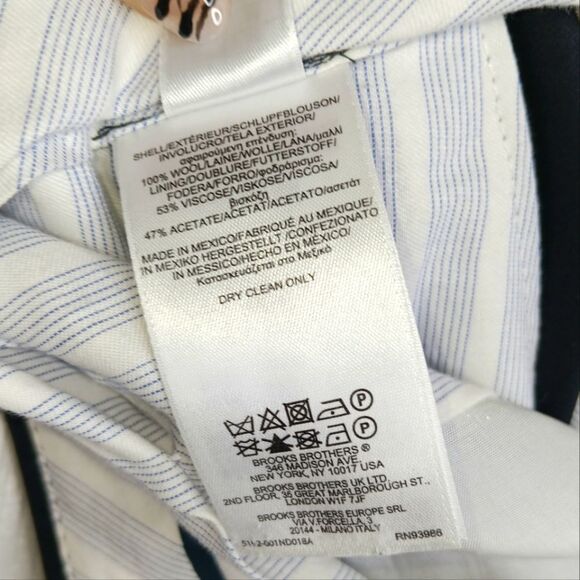 BROOKS BROTHERS Men’s Black 100% Italian Wool Dress Pants W38 Regent Fit Lined - Picture 11 of 11